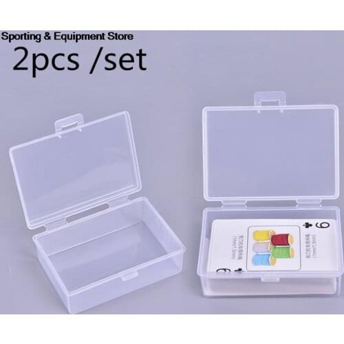 2pcs Transparent Plastic Boxes Playing Cards Container Plastic Storage Case Packing Poker Game Card Box For Pokers Set