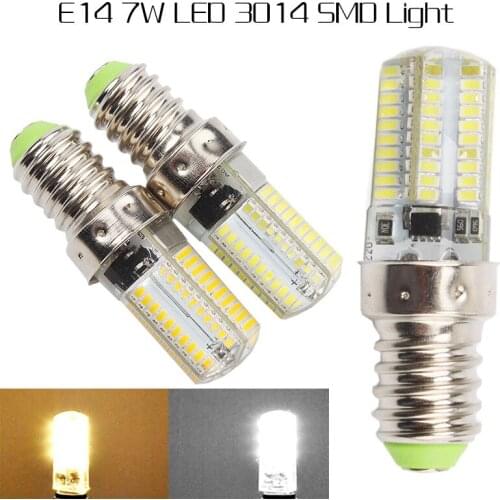 E14 7W Silica gel 80 3014 SMD LED Dimmable Warm Pure White Light Bulb Lamp 110V/220V 2pcs/lot Free Shipping