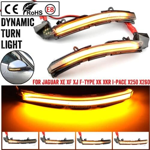 For jaguar XE XF XFL XEL F-pace I-pace E-pace Led rear view mirror cover lamp side turn signal daytime running lights