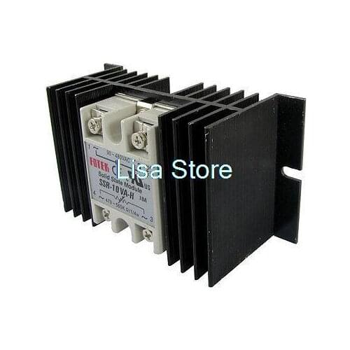 Adjustable Resistance Type Solid State Relay SSR 10A 90-480V AC with Heat Sink