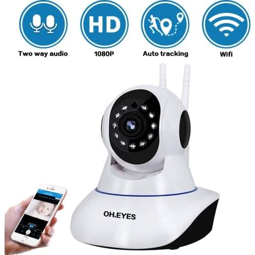 Wifi IP Security Camera 1080P HD Home Wireless IP PTZ Camera Auto Tracking Baby CCTV Video Surveillance Cam 2MP Two Way Audio
