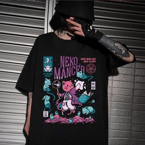 2021 Anime Cartoon T Shirt Women Clothes Gothic Tshirt Streetwear Print Loose Tops Korean Summer Women Men T-shirt