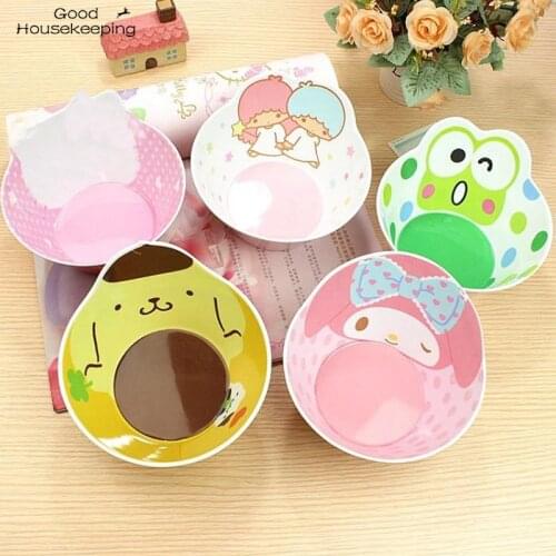 1pc New Cute Shape Melody Pudding Dog Frog Bowl with Food Grade Melamine Cartoon Bowl Slip-resistant Tableware Party Decor Gift
