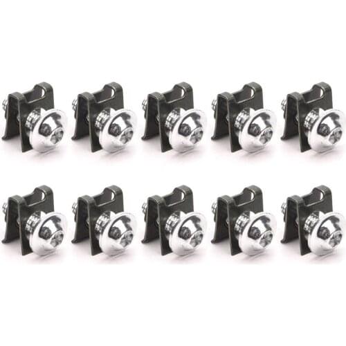 10pcs Motorcycle 6mm M6 Fairing Bolts Fastener Clips Screw Spring Nuts Touring For Honda Yamaha Kawasaki Suzuki Dual Sport bike