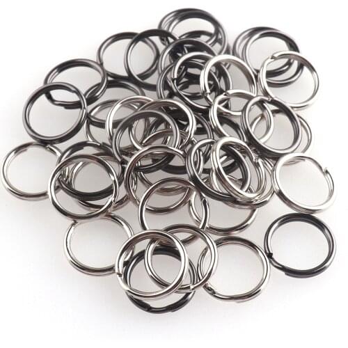 12mm Key Rings Silver/Gunmetal Key Chains Iron Jump Ring Replacement DIY accessories Jewelry Purse bag Earring Necklace Hardware