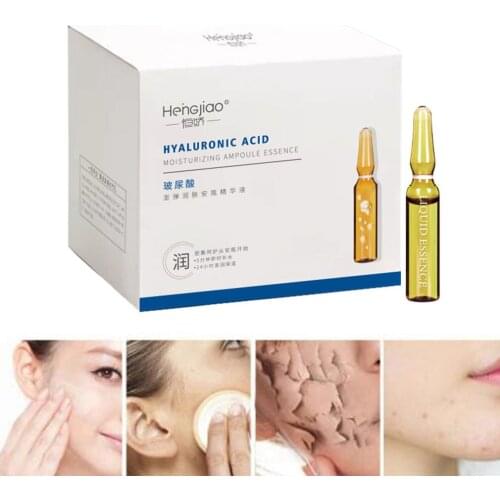 28 pcs/box Fullerene Hyaluronic Acid Ampoule Face Serum Shrink Pores Anti-Ance Nicotinamide Whitening Moisturizing Wrinkle