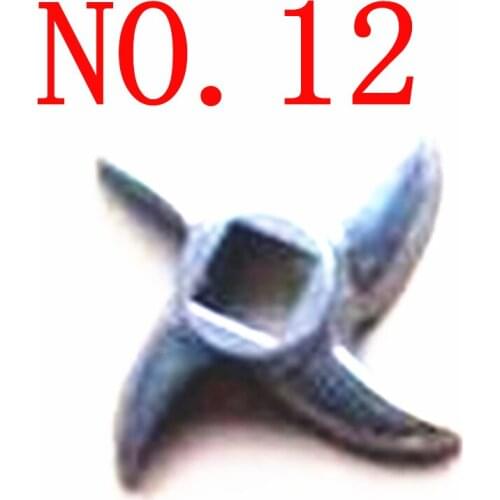 4pcs NO.12 Meat Grinder Parts quality stainless steel Round cross blade square central hole size 12X12mm