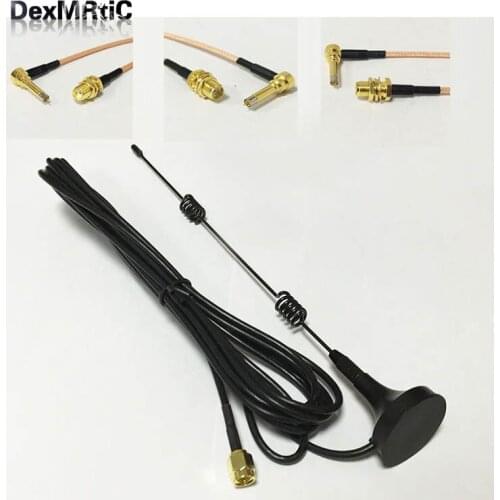 868MHZ/915MHZ/GSM antenna small sucker 7dbi aerial 3meters SMA male+SMA Female Bulkhead Connector Switch MS156 Male RG316 cable