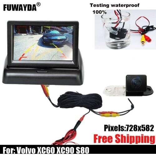Free shipping!!! SONY CCD Sensor CAR REAR VIEW Mirror Image CAMERA FOR VOLVO S80 S40L S80L XC60 XC90 S40 C70 With Guide Line