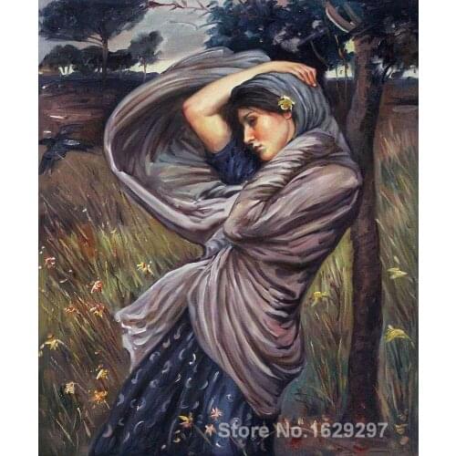 Boreas Art by John William Waterhouse Canvas art Painting High quality Hand painted