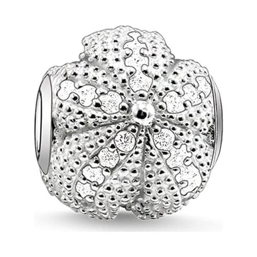 925 Sterling Silver White Starfish Beads, Fashion Thomas Style Karma Beads Ts Jewelry Gift for Bracelet Necklace for Women Men