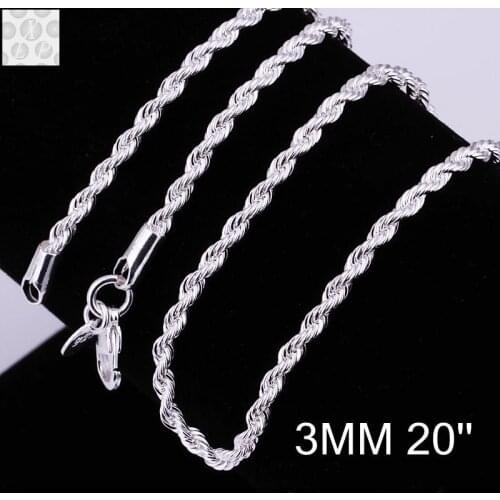 C014-20 Hot sale fashion different sizes N925 Silver color snake chain