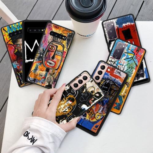 Case For Samsung Galaxy S20 FE S10 Lite S21 Ultra S9 Plus Soft Cover Phone Coque S8 S10e S7 Funda Jean Michel Basquiat
