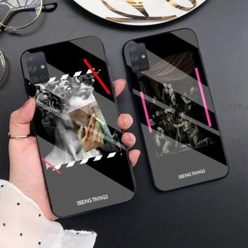 Black And White Fashion Off Phone Case For Samsung S6 7edge 8 9 10e 20plus S20 Ultra Note8 9 10pro A72018 Tempered Glass