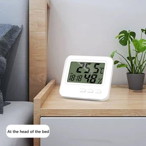 Indoor And Outdoor Digital Thermometer Hygrometer LCD Display Precision Alarm Clock Function Thermometer Hygrometer