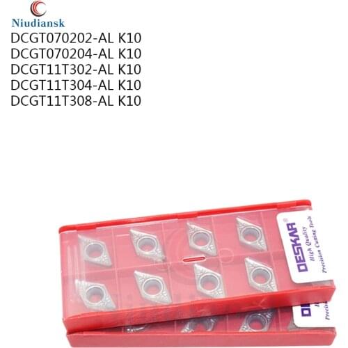 DCGT070202 070204 11T302 11T304 11T308-AL K10 Carbide CNC Lathe Turning Insert Suitable For Aluminum And Copper Processing,10PCS
