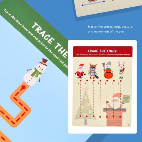 Children Kids Pen Control Training Card Fine Movement Teaching Early Learning