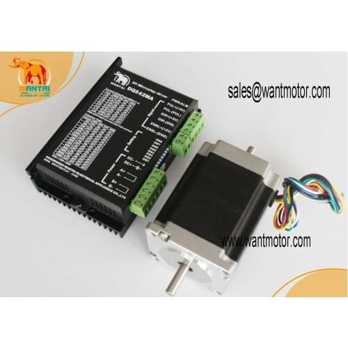 Dual Shaft 6 LEADS CNC Mill Nema23 Stepper Motor 270OZ-In ,3.0A,57BYGH633 Control DQ542MA with 4.2A/50V/125Microstep Kit