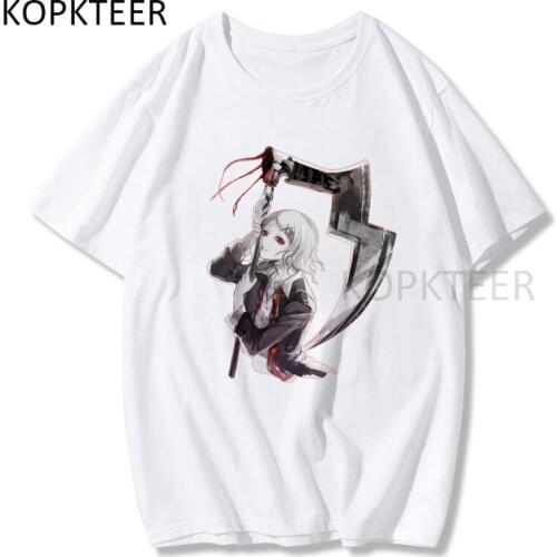Anime T-shirts Funny Print Juuzou Suzuya Kaneki Tokyo Ghoul Summer Fashion T-Shirt Short Sleeve Harajuku Tshirt Steetwear Tops