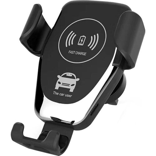 Gravity Sensor Car Phone Holder Wireless Charger 75% Charging Efficiency 3-side Strong Grip