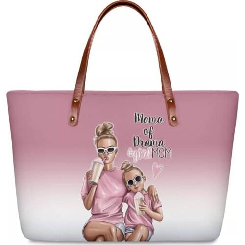 HYCOOL Big Bags for Women Mom Mother Kids Girl Boy Printing Female Casual Phone Make Up Umbrella Storage Handbags Woman Pouch