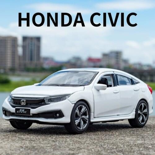 Free shipping 1:32 HONDA CIVIC Diecasts Toy Vehicles Metal Car Model Sound Light Collection Car Toys For Children Christmas Gift