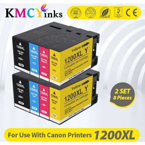 KMCYinks 4Pack for Canon PGI1200 PGI-1200 PGI 1200XL ink cartridge for Canon MAXIFY MB2020 MB2120 MB2320 MB2720 printer ink
