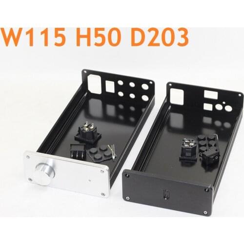 DAC Decoding PCM2706 USB AMP Chassis DIY Headphone PSU Box Aluminum Power Amplifier Enclosure W116 H50 D208