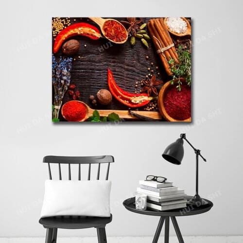 Kitchen wall decor Extra large wall art Restaurant wall art Kitchen poster Dining room decor Spice wall decor