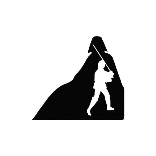 Luke Skywalker Aad Darth Vader Car Body Stickers Window Door Decal Funny Top Quality Waterproof ZP121