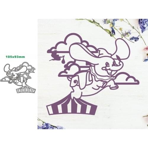 Metal Cutting Dies Flying Elephant for DIY Scrapbooking Album Paper Cards Decorative Crafts Embossing Die Cuts
