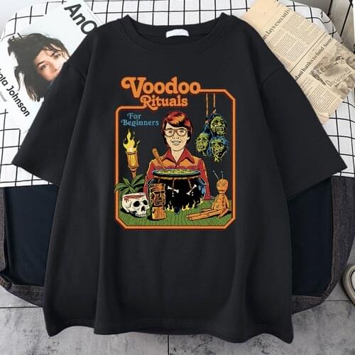 Voodoo Rituals For Beginners Print Mens T Shirt Fashion Comfortable Tshirts Simplicity Fit T Shirt Cool O-Neck Male Short Sleeve