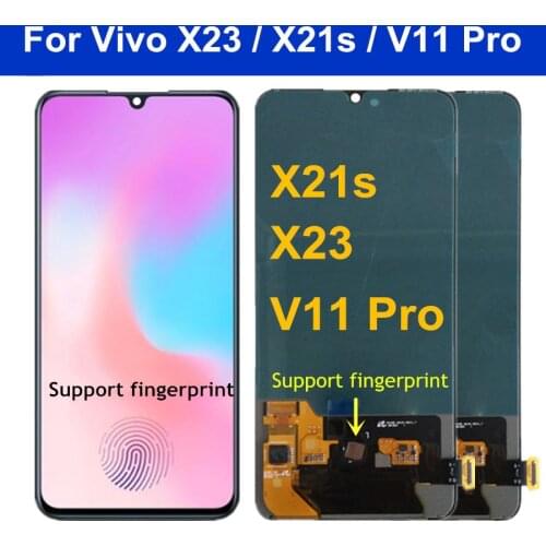 6.41" OLED Screen with fingerprint For Vivo X23 V11 Pro LCD Display Touch Screen Digitizer Assembly for Vivo X23 x23A LCD
