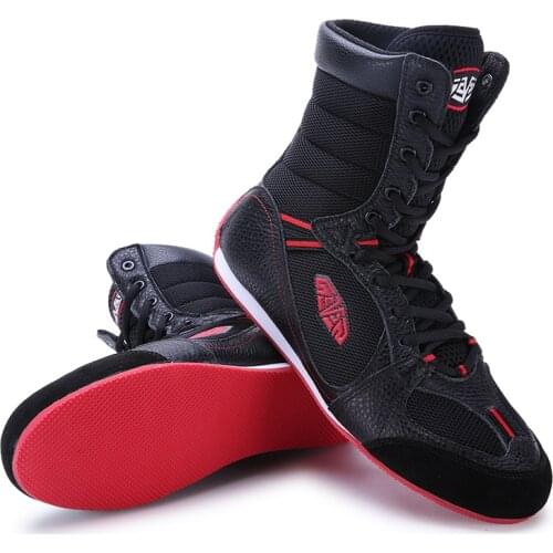 Original Athletic Shoes Mesh High Top Sneakers Mens Wrestling Boots Non-Slip Men Boxing Boot Breathable Big Boy Wrestling Boots