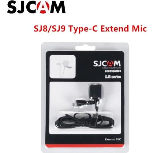 Original SJCAM SJ8 SJ9 Extend Mic Type-C External Microphone for SJ8 Pro / SJ8 Plus / SJ9 Strike Sports Action cameras accessory