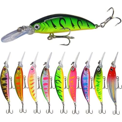 POETRYYI 1pcs Mini Sinking Minnow Fishing Lure 5.7g 7cm Hard Bait Fishing Wobblers Crankbait Perch Pike Salmon Trout Bass Lures