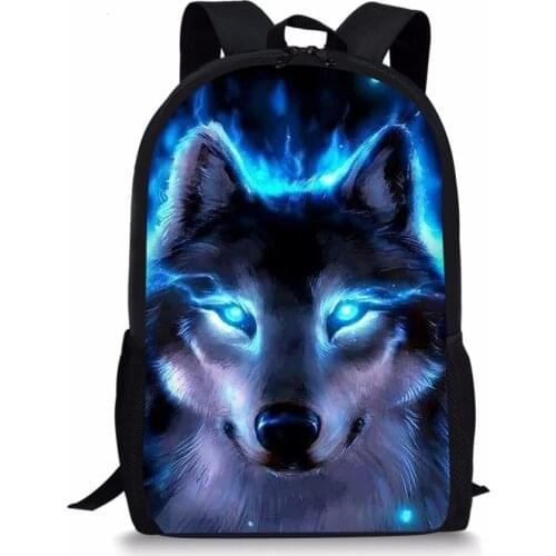 HaoYun Fashion Childrens Backpack Cartoon Fantasy Wolf Pattern Toddler Kids School Book Bags Animal Womens Travel Backpack