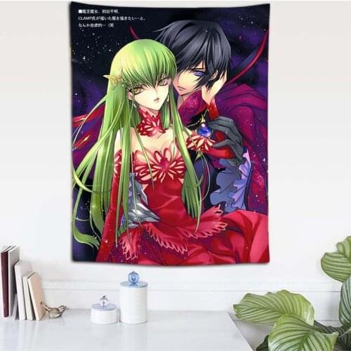 Japan Anime Code Geass Tapestry Wall Hanging Cloth Customized Ghost Background Room Decoration Art Painting