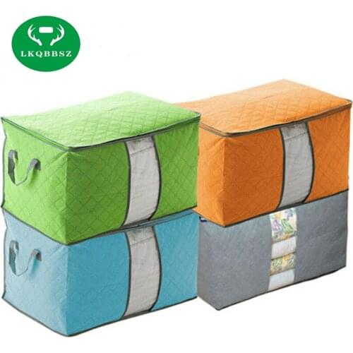 Clothes Storage Box Foldable clothes storage bag Bamboo Charcoal Fibre Home Closet Sorting Clothing Organizer Storage Case