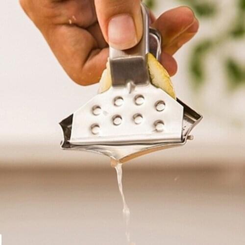 Metal Hand Press Lemon Squeezer Stainless Steel Fruit Lime Orange Juicer Citrus Funny 2pcs