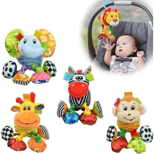 Sozzy 10pcs high quality soft animal toys infant baby kid car hanging stroller educational baby lovely carton toy 20% off