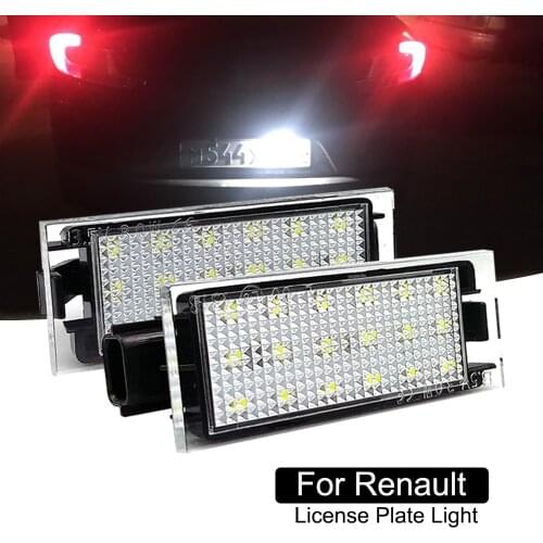 License plate light Car number lamp LED For Renault Clio III II Twingo II Megane II Laguna III Velsatis Master 2 Pieces Canbus