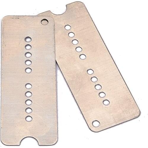 Tooyful 2 Pieces Cupronickel Neck+Bridge Pickup Baseplates for Electric Guitar P90 Soap Bar Pickup Accessory