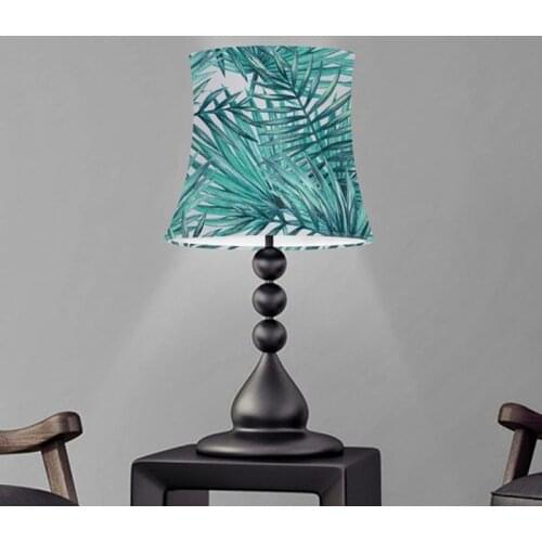 Tropical Leaves Prints Lampshade Shell Wall Lamp Washable Table Lamp Cover for Table Lamps Light Shade Light Cover Home Decor