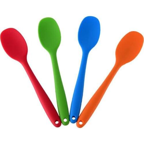 Universal Heat Resistant Integrate Handle Silicone Spoon Scraper Spatula Ice Cream Cake Kitchen Tool Utensil