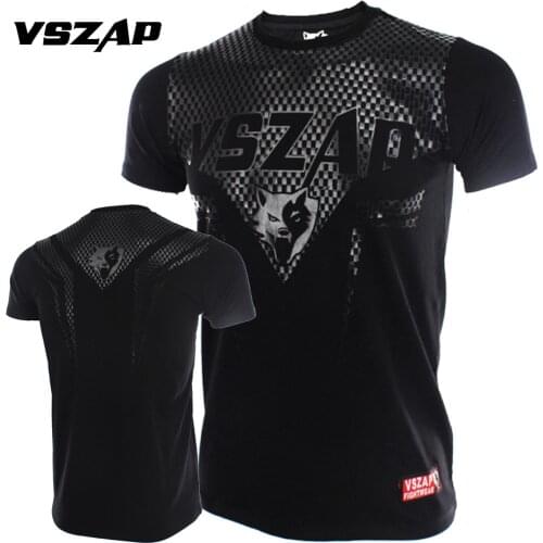 VSZAP Jerseys Sharp sleeve T-shirt combat clothes muscle muay Thai mma cotton
