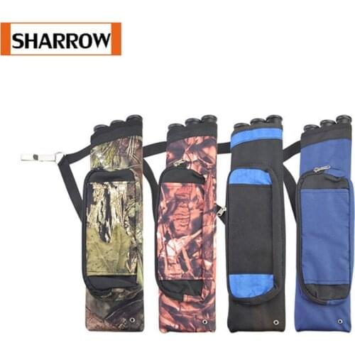 1PC Archery 3 Tube Arrow Quiver Bag Waist Holder Hip Belt Back Portable Field Shoot Outdoor Shooting Hunting Accessories
