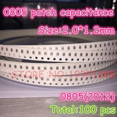 100Pcs/Lot 8.2nF X7R Error +-10% 50V 0805(2012) 822K SMD Thick Film