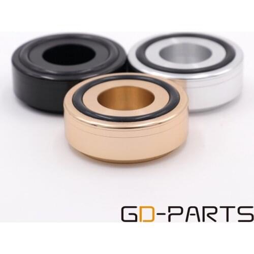 44x17mm Solid Aluminum Amplifier Feet Speaker Cabinet Shockproof Stand Base Turntable CD Player Radio DAC Mat Pad CNC Machine x4