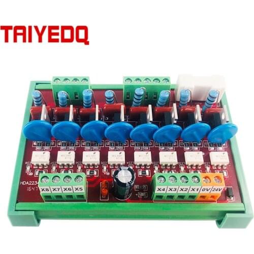8-channel Din Rail PLC amplifier board AC output signal 220V optocoupler isolation non-contact SCR module